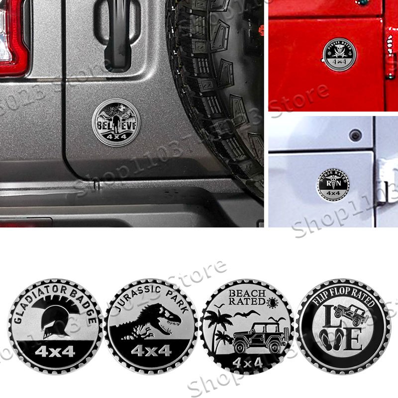 3D Aluminium Alloy 4X4 Rated Emblem Rear Trunk Fender Badge Car Sticker ...