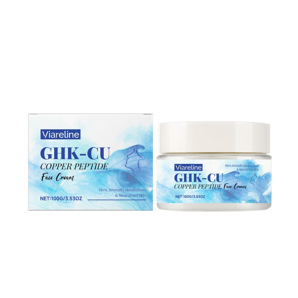 ghk cu argireline leuphasyl T Private Label GHK-CU Blue Copper Peptide Exo-Booster Stem Cell Cream for  Deep Hydration Barrier Strengthening Anti Aging Cream main image 0