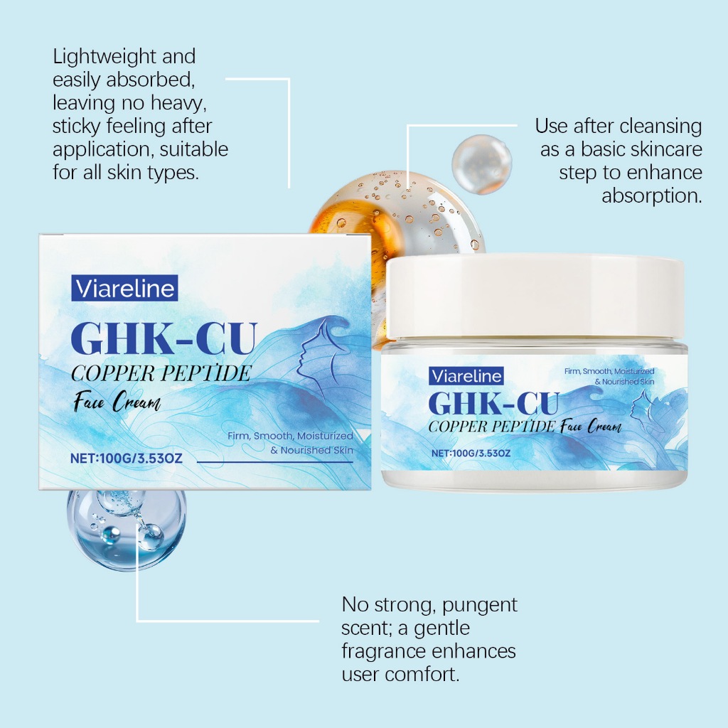 Viareline GHK-Cu Copper Peptide Face Cream - Firm, Smooth, Moisturized &  Nourished Skin 100g | Shopee Malaysia