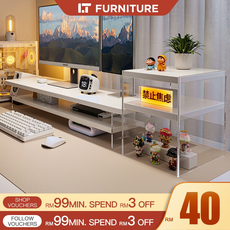 Computer Monitor Shelf Acrylic Monitor Stand Computer Stand Monitor ...