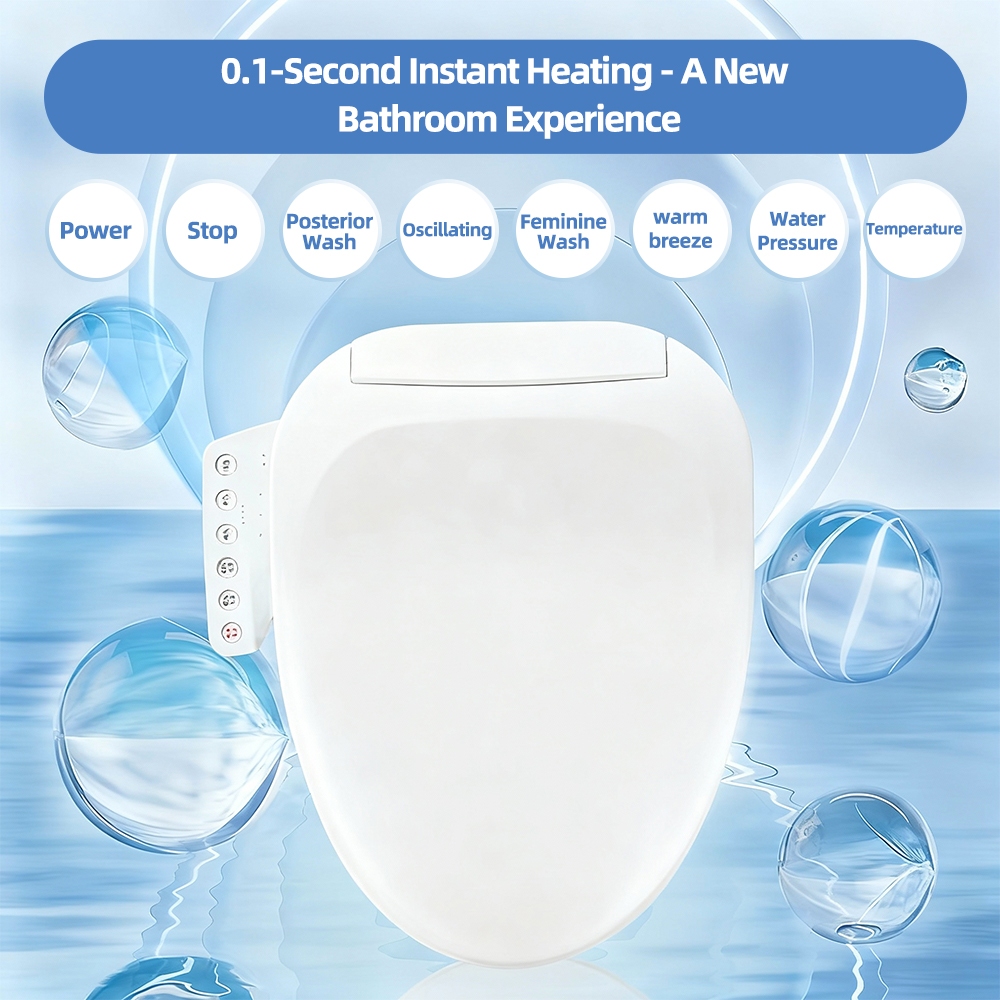 SOOJEE Smart Toilet Seat with Drying, Remote Control, Instant Heating ...