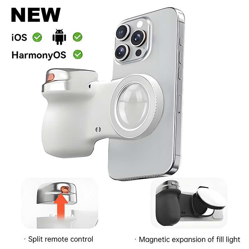 Magnetic Phone Camera DSLR Style Shutter Grip for iPhone & Android with ...