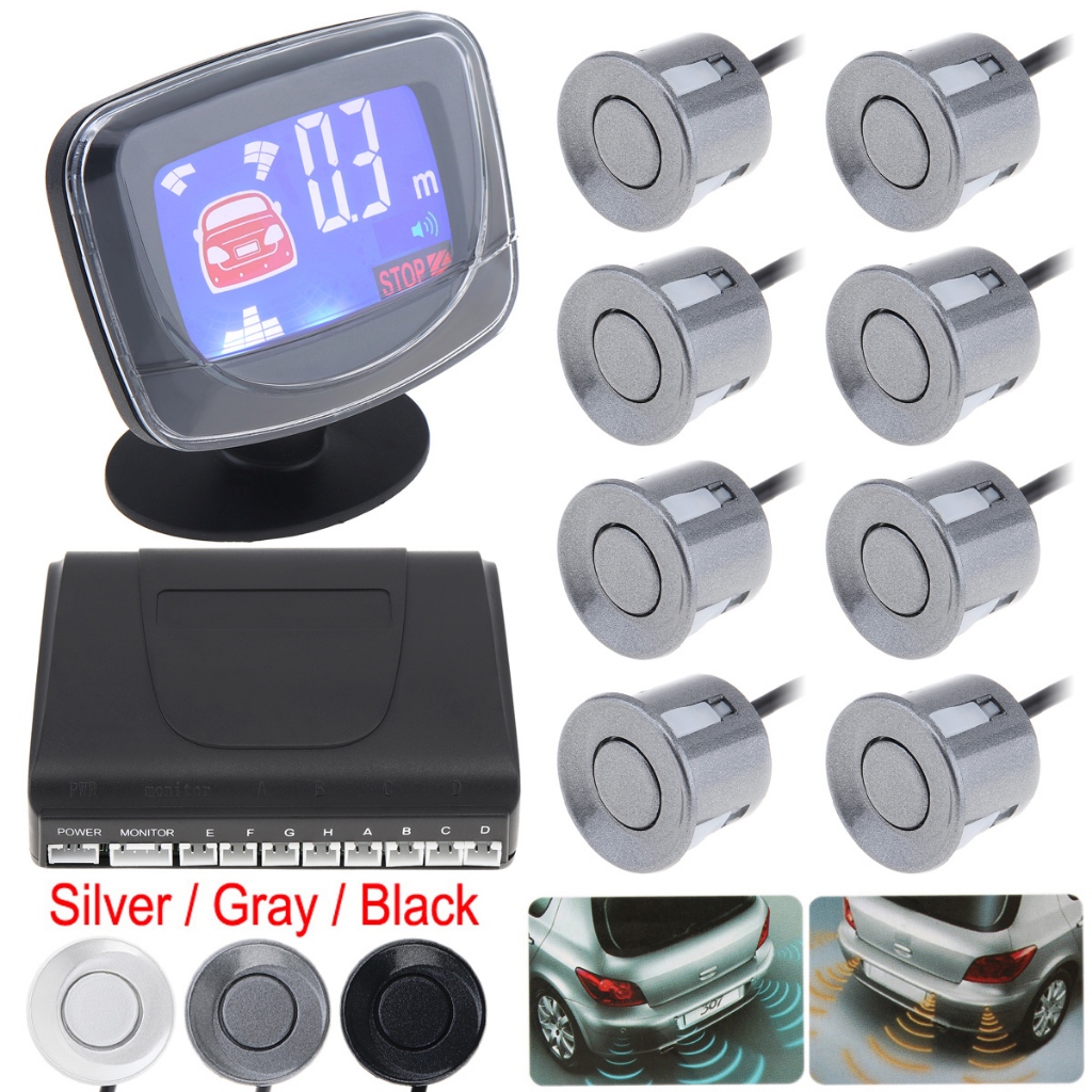 Waterproof 8 Rear and Front View Car Parking Sensors | Shopee Malaysia