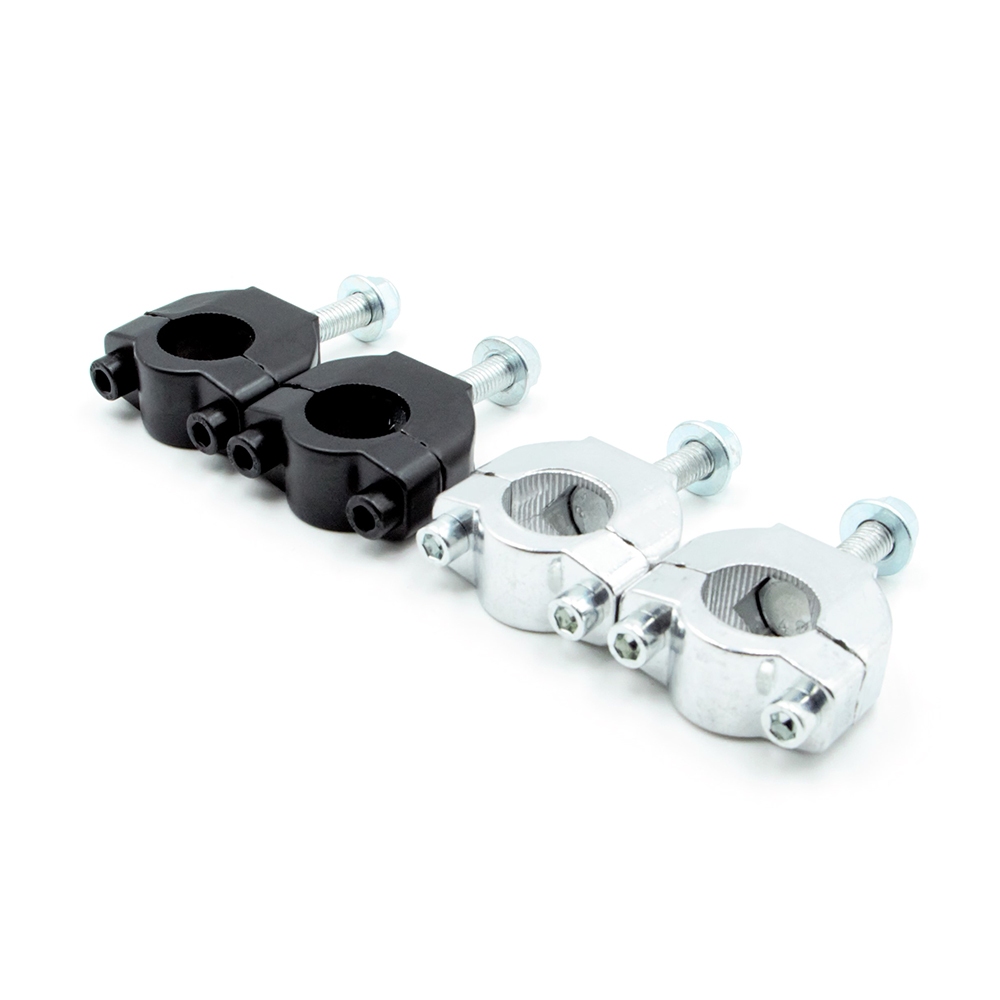 Motorcycle 7/8'' 22mm Handlebar Bar Risers Mount Bracket Clamp Taper ...