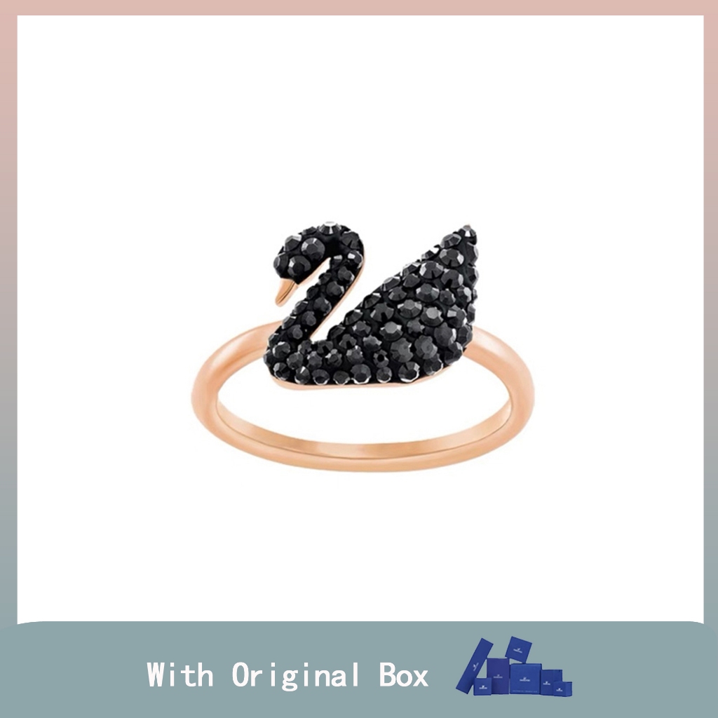 Swan ICONIC SWAN Black SWAN Ring Fashion Elegant Female Ring Unique ...
