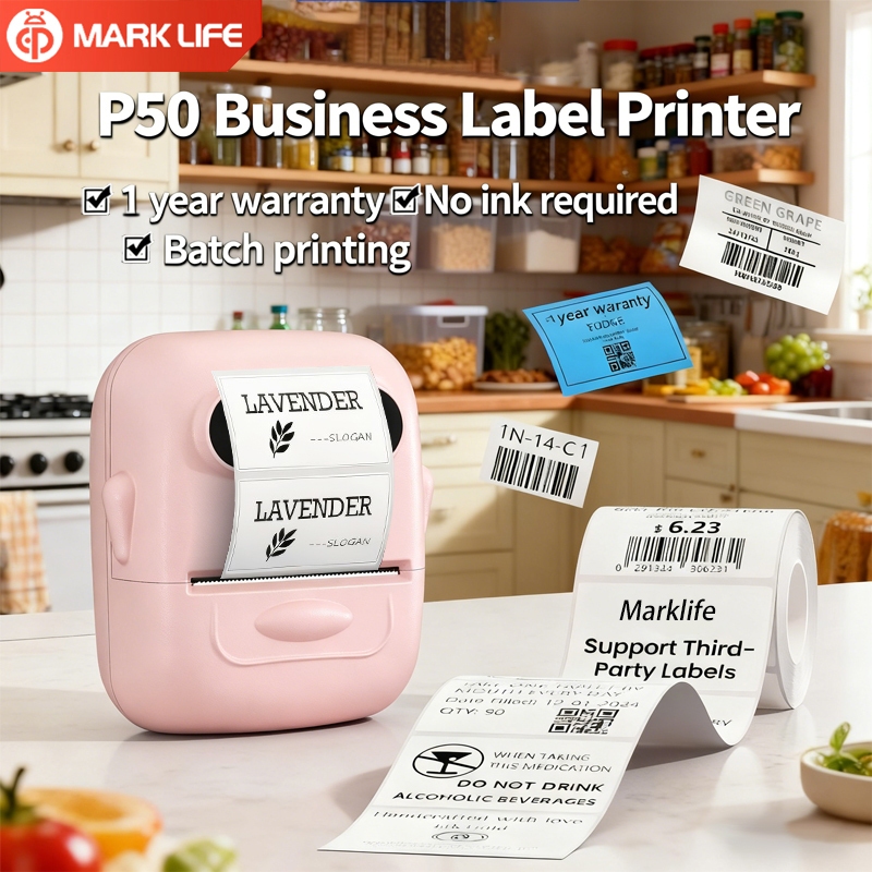 Marklife Portable P50 Bluetooth Printer Label Printer Name Tag Sticker ...