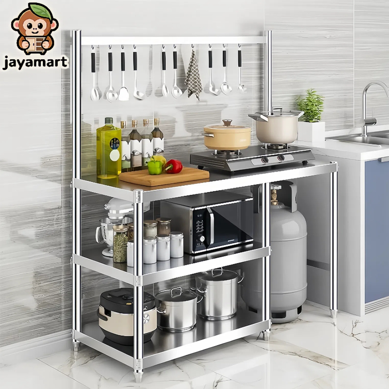 Dapur Gas Rak Stainless Steel Kitchen Stove Cylinder Storage Racks ...