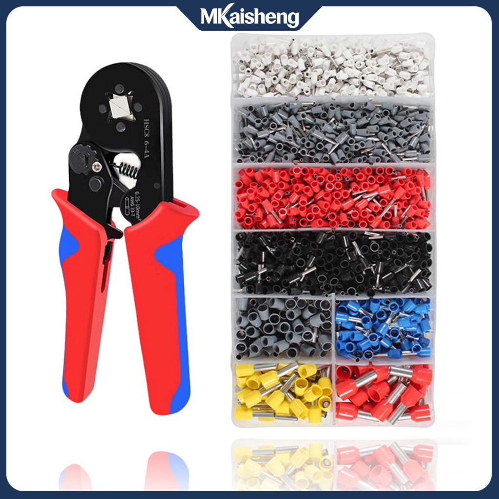 Crimping Plier Set 23-7AWG 0.25-10mm² Quadrilateral Ratcheting Ferrule ...