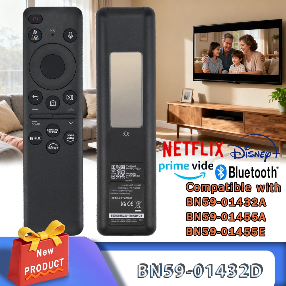 The Samsung BN59-01432D 4K Smart TV Remote Control is a voice-activated ...