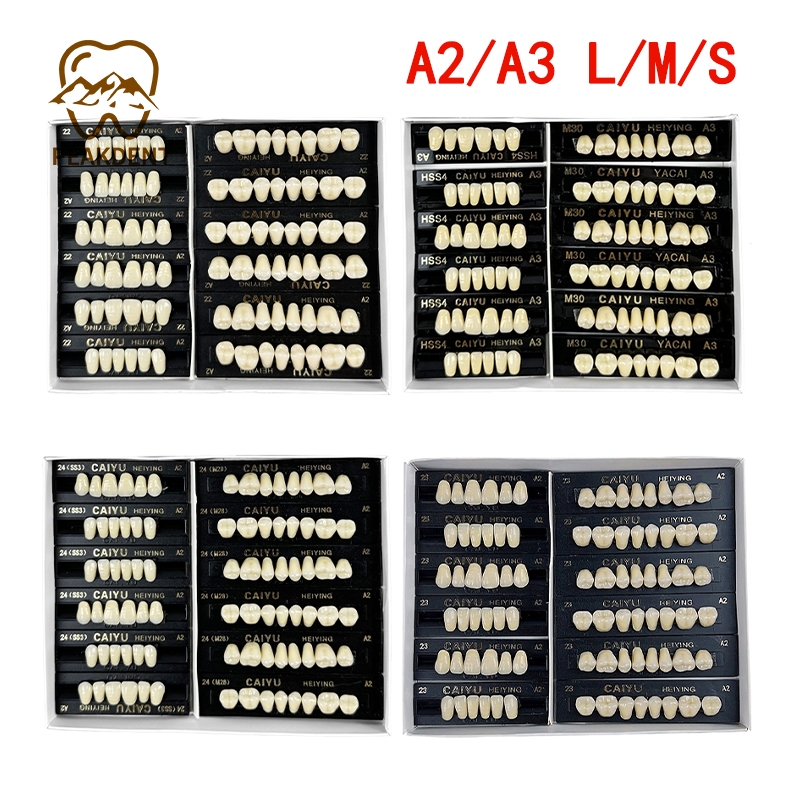 84pc/Box Acrylic Resin Teeth Full Mouth A2/A3 Dental Synthetic Resin ...