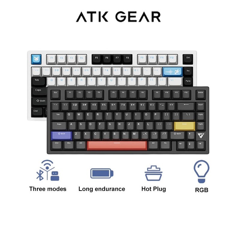 ATK GEAR V75X Wireless Three Mode Full Key Hot Plug RGB Backlit ...