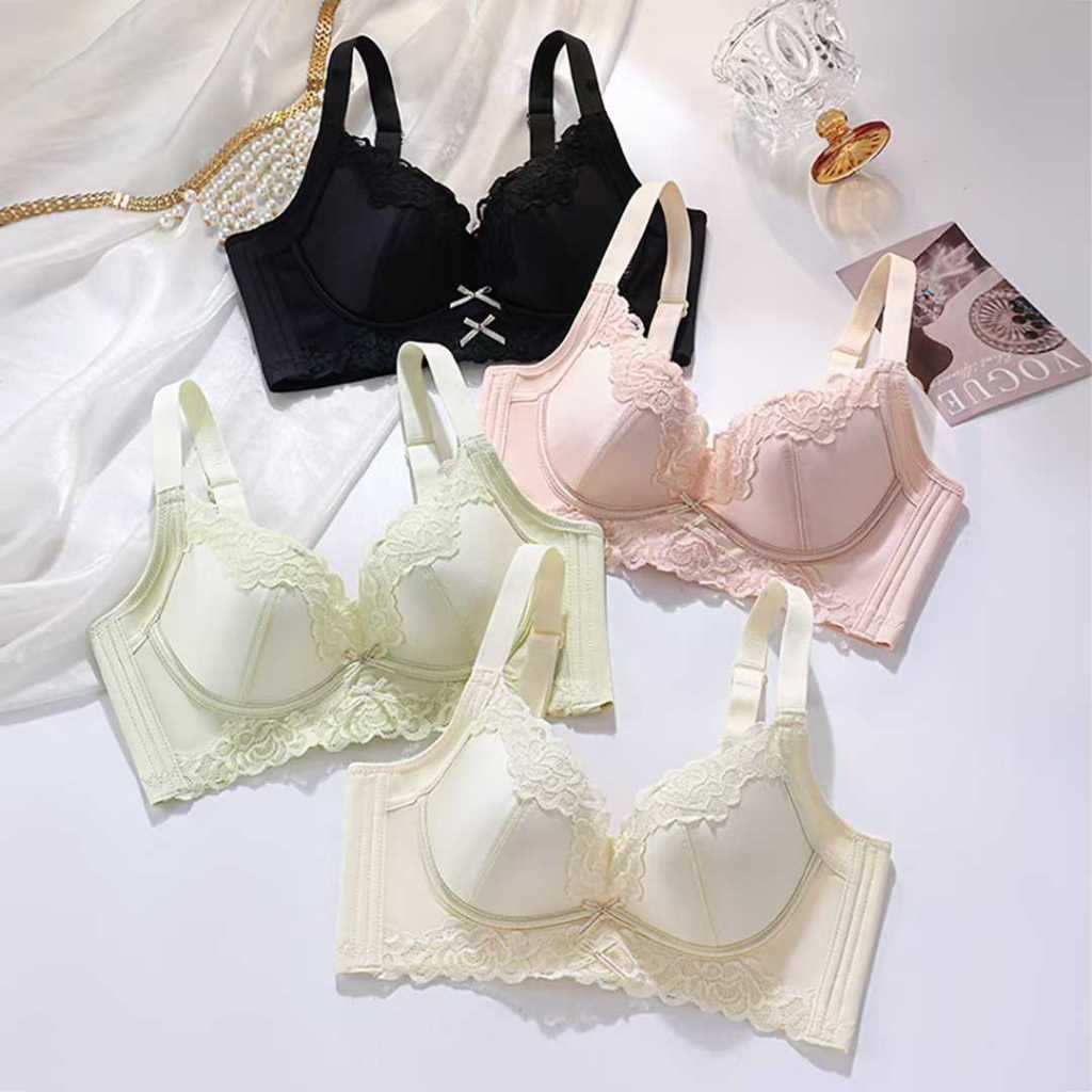 Ladies Silk Single-Piece Bra with Built-In Support Strip - Sizes 34-40A ...