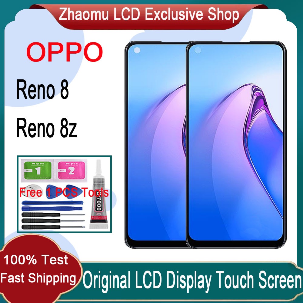 Original AMOLED For OPPO Reno 8 4G 5G Reno 8z 5G LCD Display Touch ...