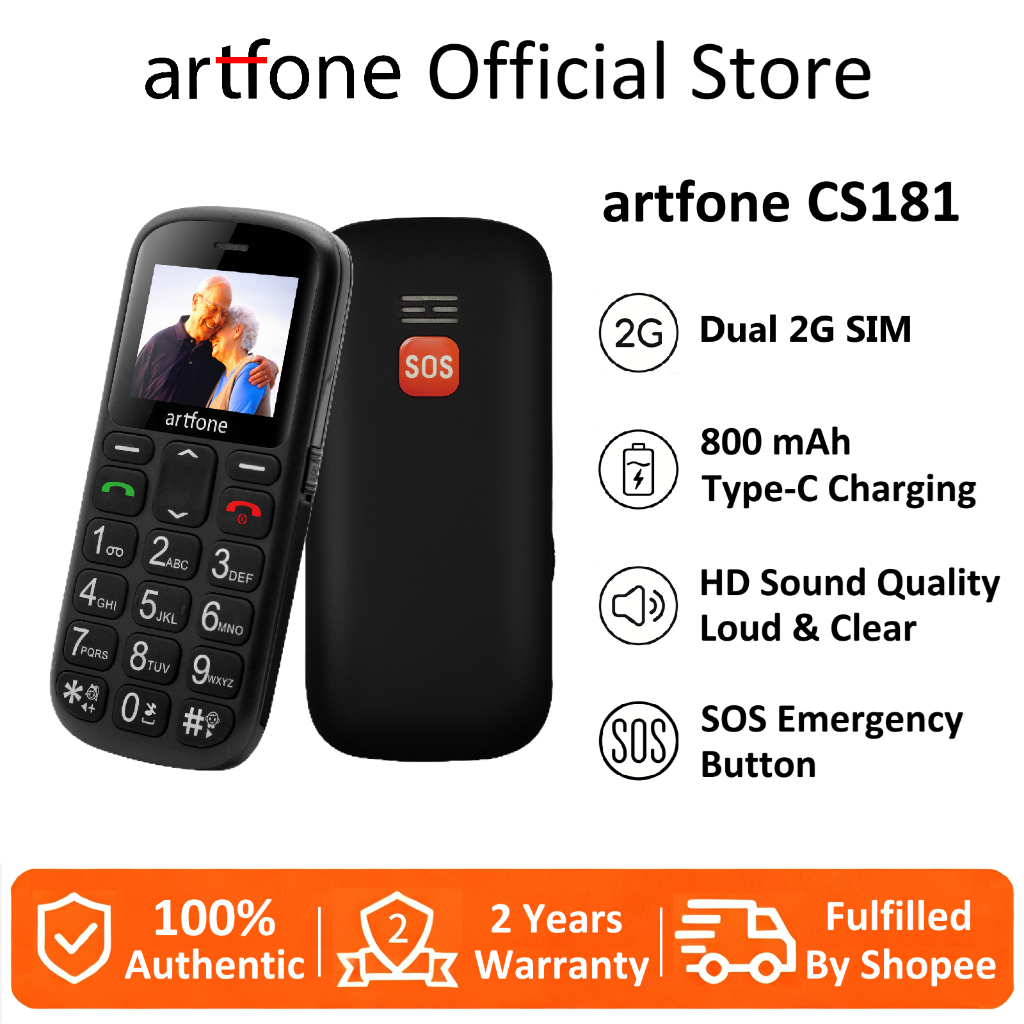 Artfone CS181 2G Senior Citizen Phone Dual Sim Feature Phone With Big 