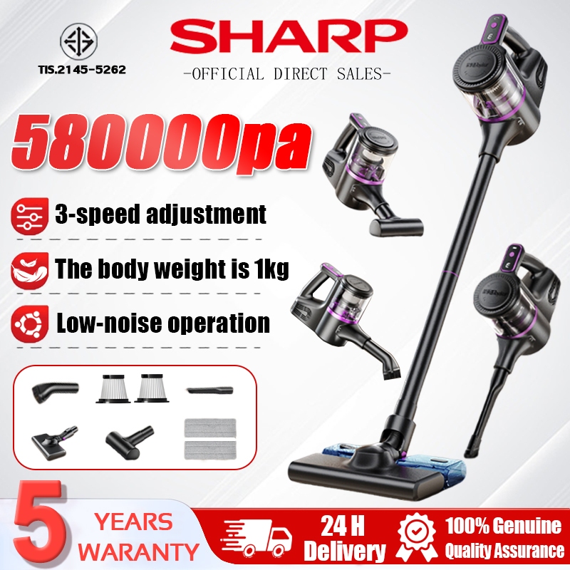 【5 years warranty】 SHARP Cordless Vacuum Cleaner 4-in-1 Vacuum & Mop ...