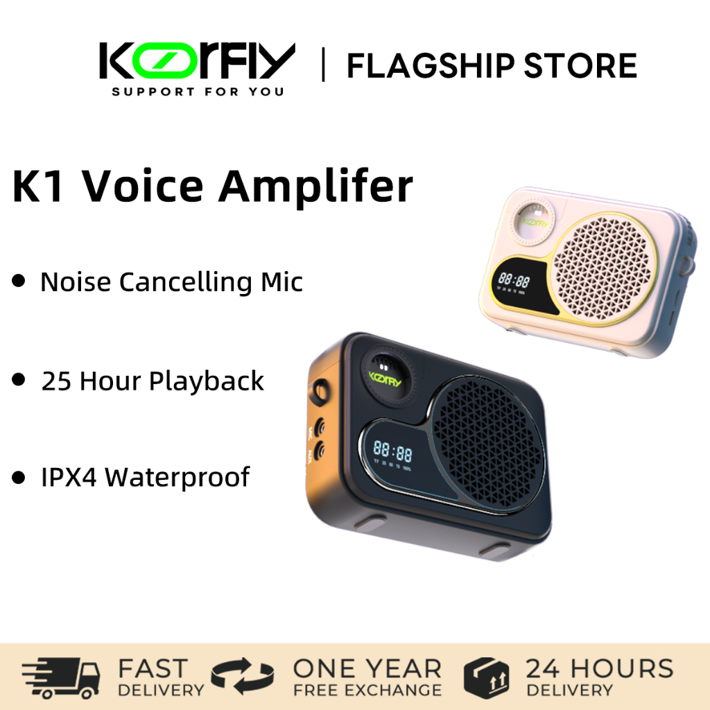 Koorfly K1 Bluetooth Wireless Voice Amplifier with microphone, 30hrs ...