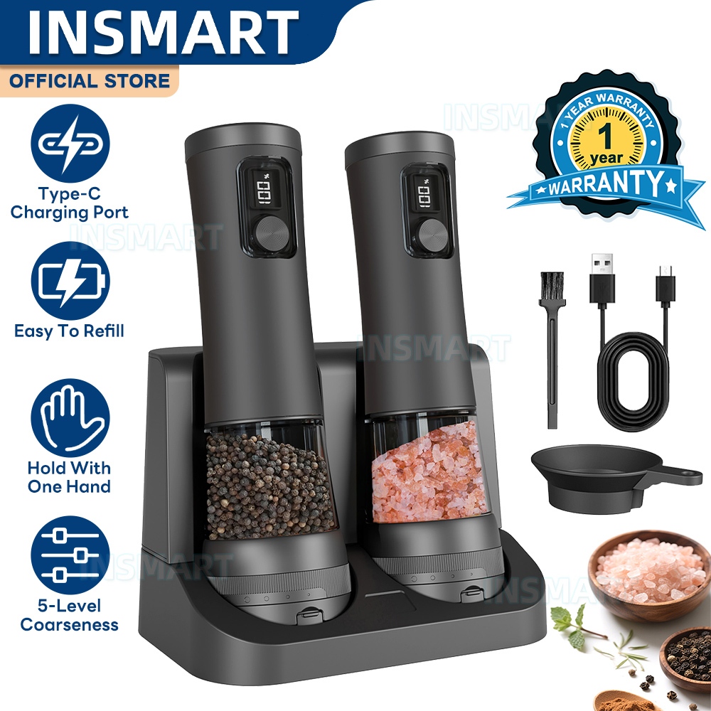 INSMART Electric Grinder Set, with Magnetic Charging Base, Five ...