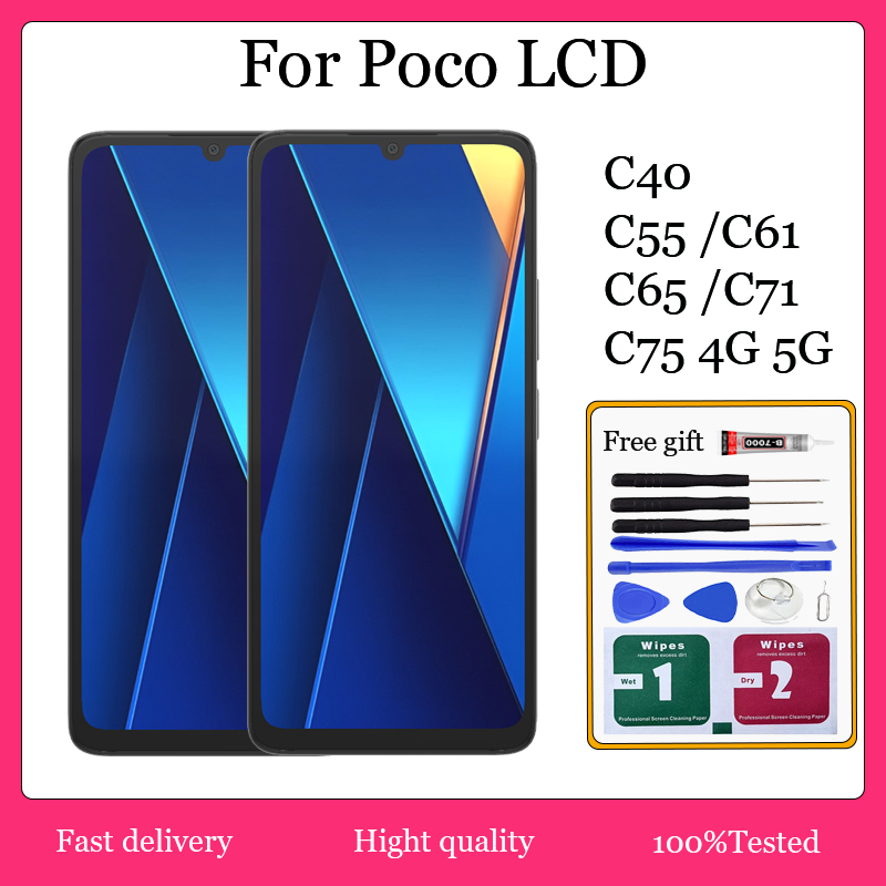 Original For Poco C40 C55 C61 C65 C71 C75 4G 5G LCD Display Touch ...