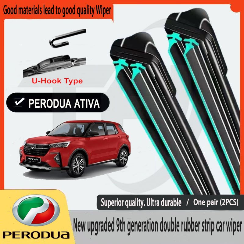 PERODUA ATIVA (2020-2023) Wiper New Upgrades Car Double Rubber Strip ...