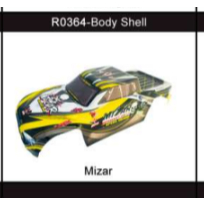 RC VRX R0364 PVC Body Shell w/Sticker For VRX RH1072 MIZAR 1/10 Scale ...