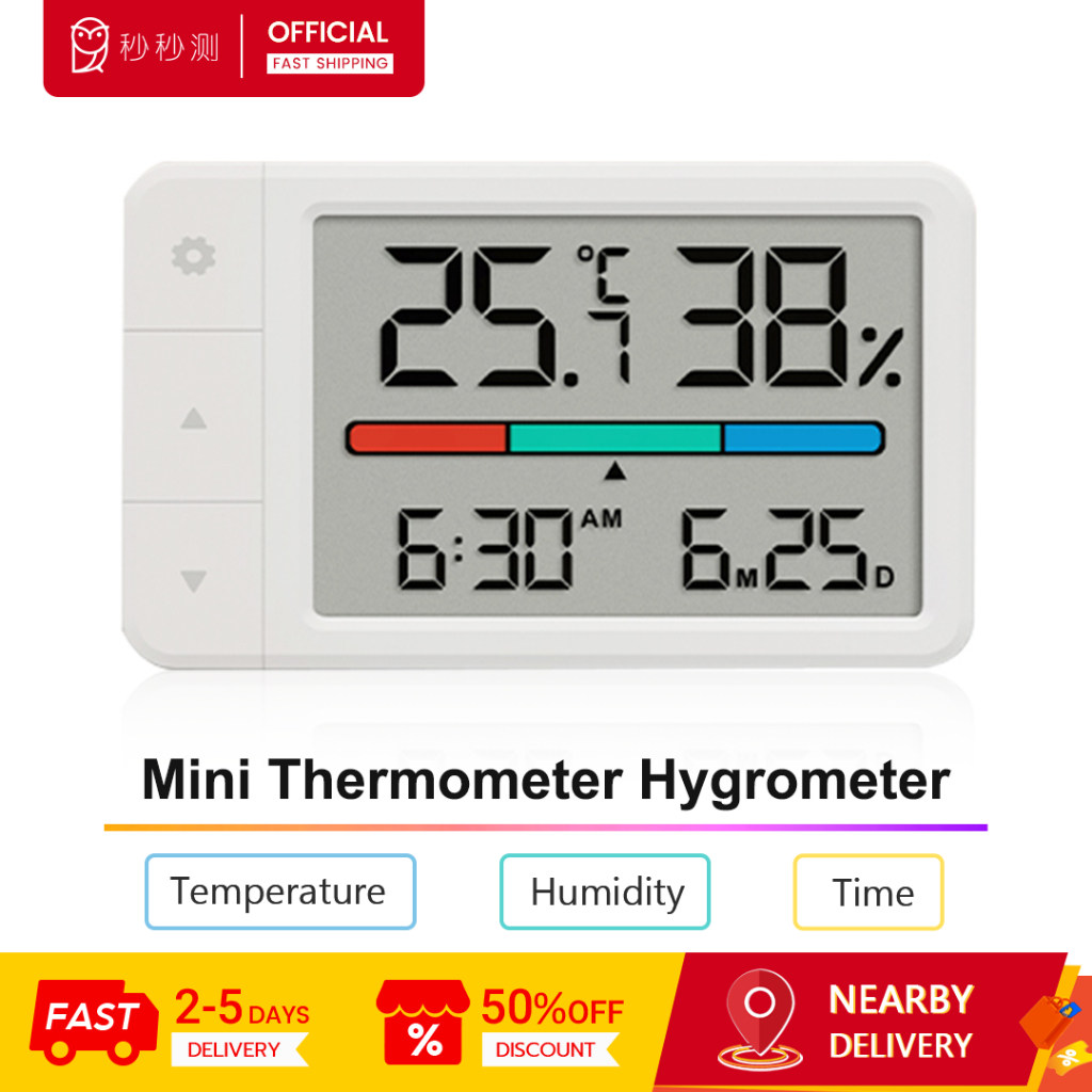 Miaomiaoce Mini Thermometer Hygrometer MHO-C306 Temperature/Humidity ...