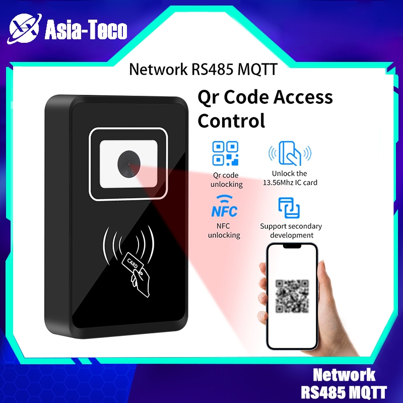 OR Code Access Control System RFID IC 13.53Mhz NFC Card Support RS485 ...