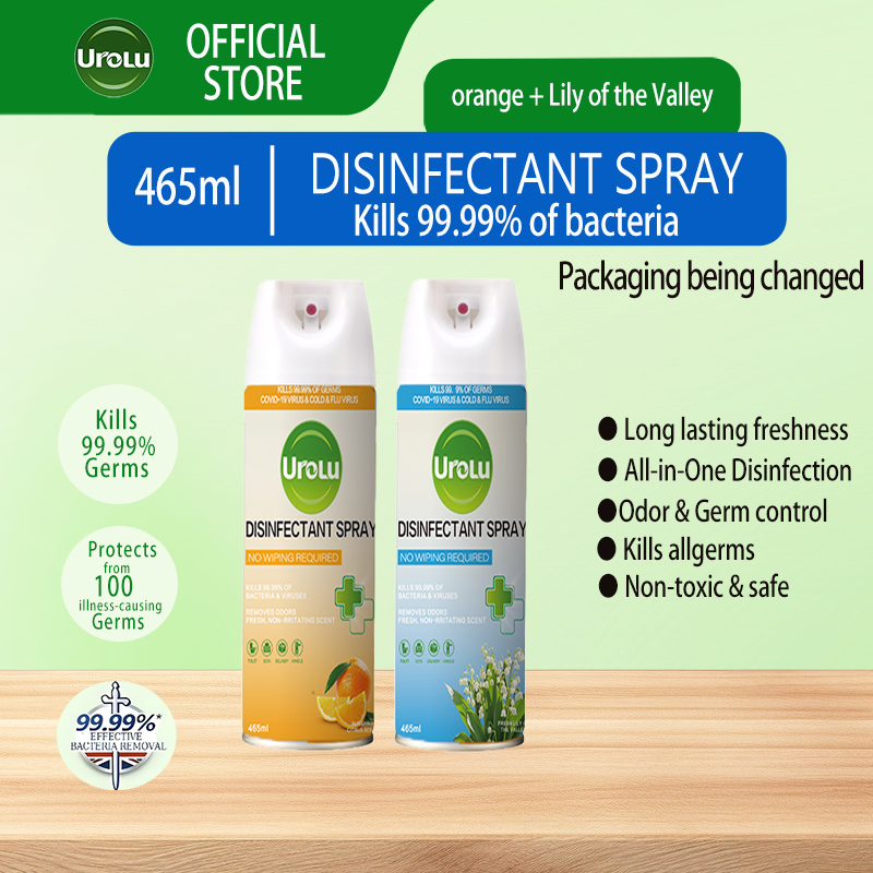 Urolu Antibacterial Disinfectant Spray Orange 465ml kill Flu and Covid ...