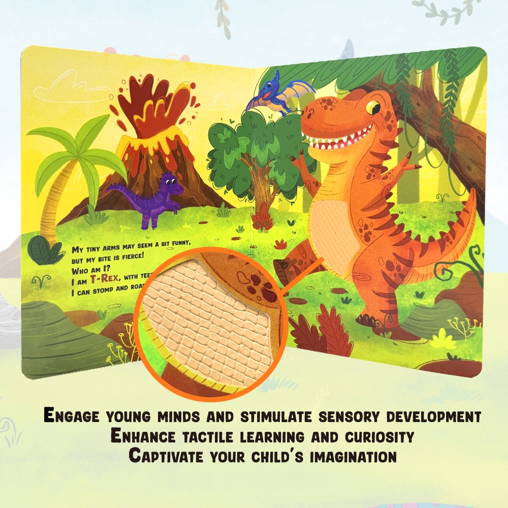 BEAR TALE Hands on the Dinosaurs Touch and Feel Book for Toddlers ...