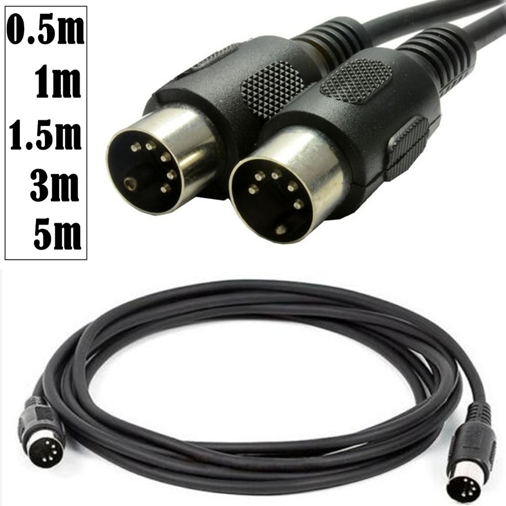 MIDI DIN 5PIN Male Plug to 5 Pin DIN Male Audio Cable Extension Male ...