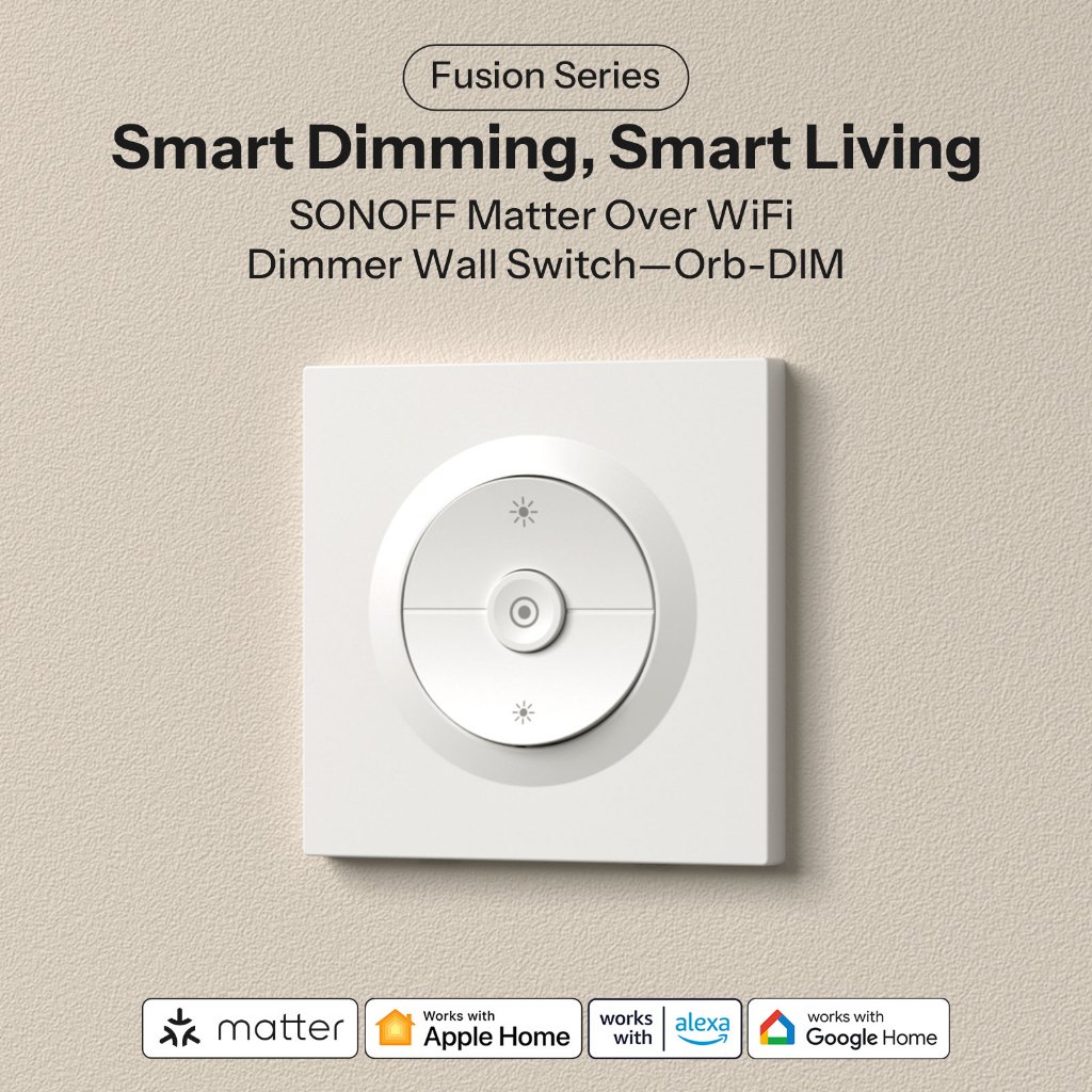 SONOFF MINI-DIM-E Matter Over WiFi Dimmer Wall Switch Orb-DIM Adaptive ...