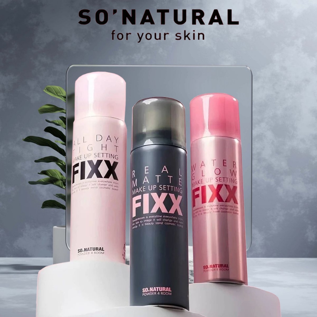 So Natural FIXX All Day Tight/Water Glow/Real Matte Makeup Setting ...