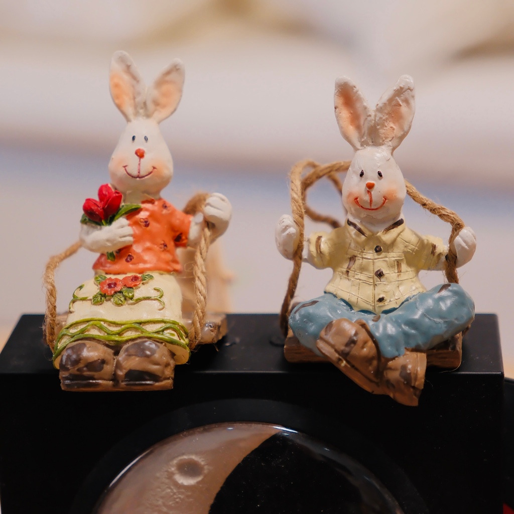 Garden Landscape Decor Adorable Cartoon Rabbit Charming Resin Rabbit ...