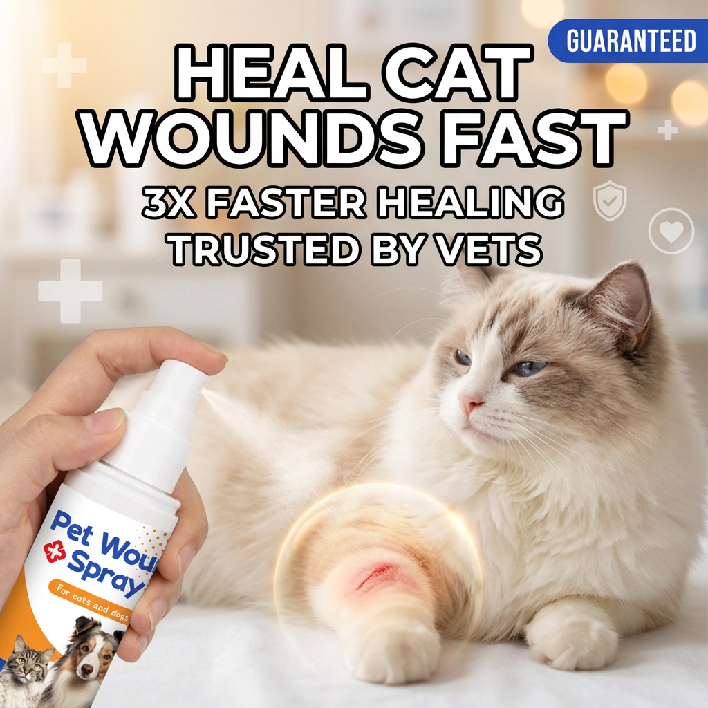 Pet Wound Spray CC Spray luka kucing Ubat luka kucing Cat wound spray ...
