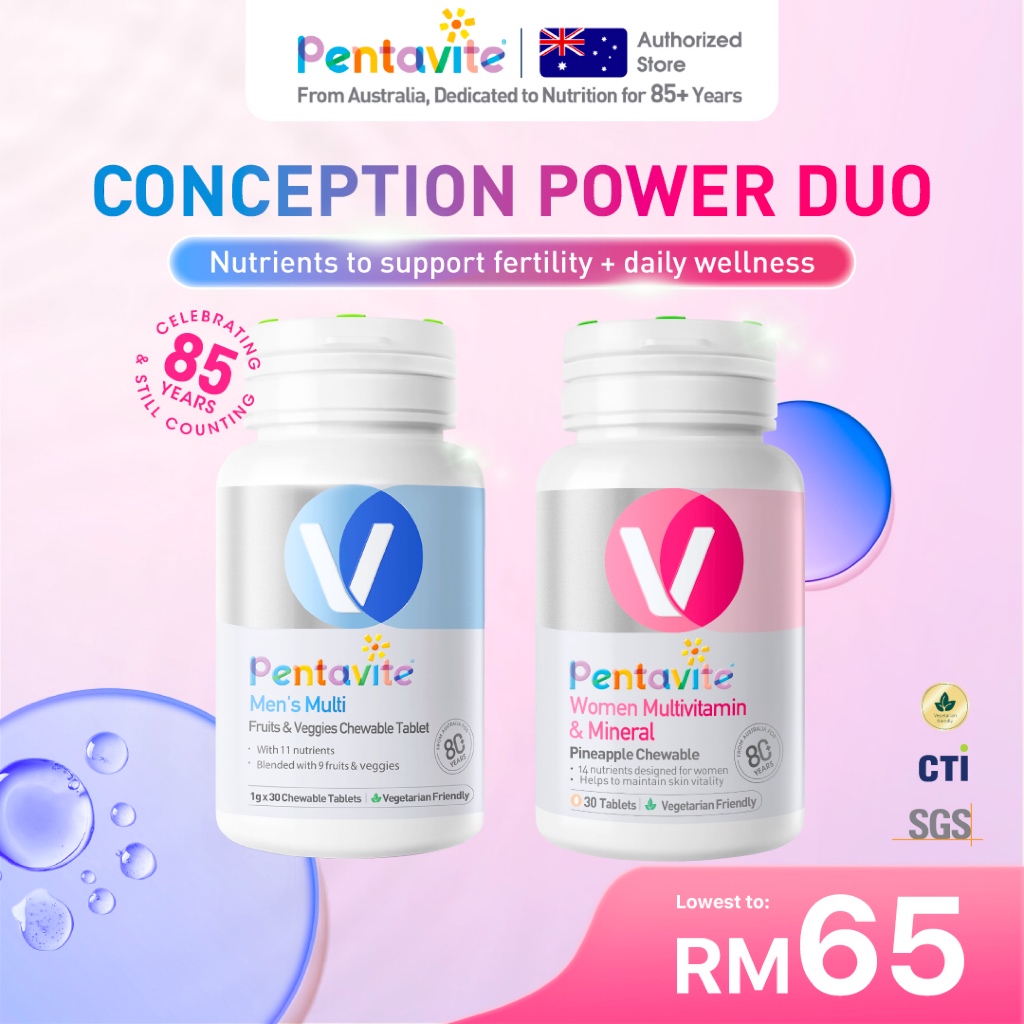 【Conception Power Duo】Pentavite Women Multivitamin & Minerals ...