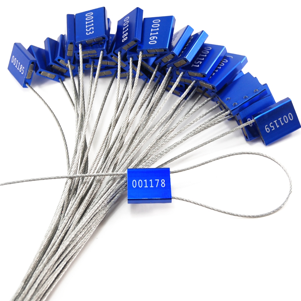 High Security Cable Seals Numbered Galvanized Steel Wire Shipping Seals ...