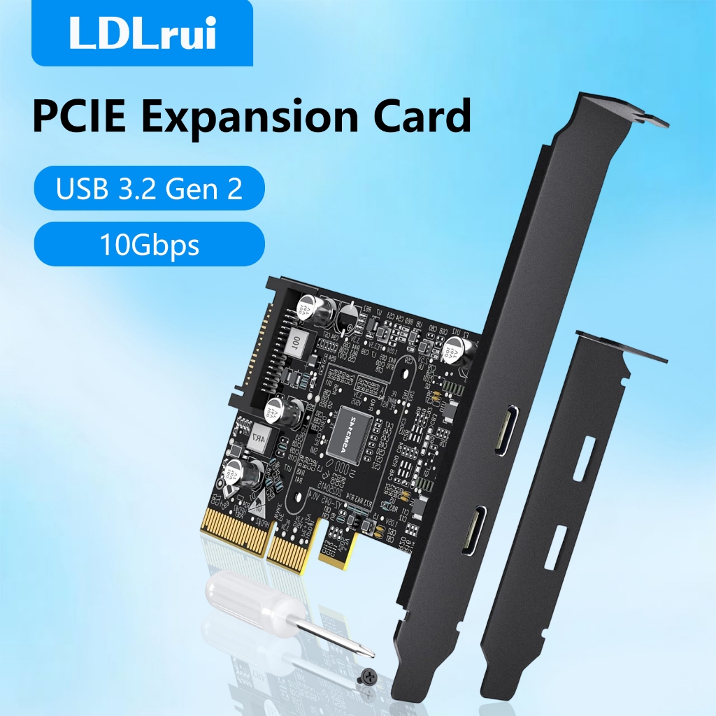 LDLrui PCIE to USB 3.2 Gen 2 Adapter Card with 10 Gbps Bandwidth 2-Port ...
