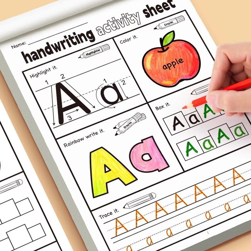 32pages English ABC Letters Tracing Book Kids English Alphabet ...