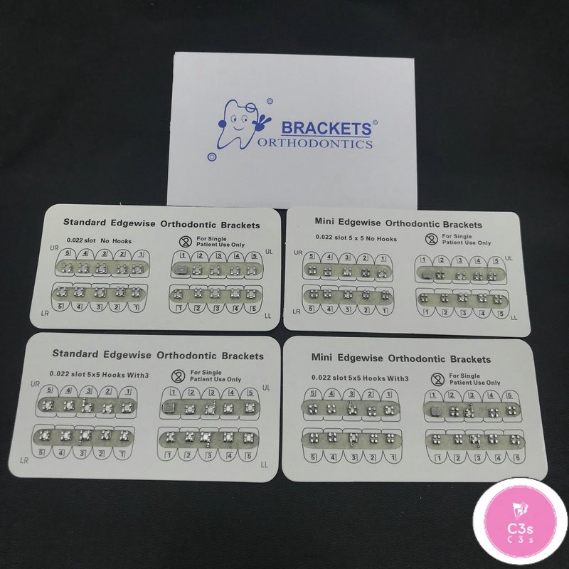 C3S 10 Packs Dental Metal Teeth Orthodontics Brackets Braces Edgewise ...