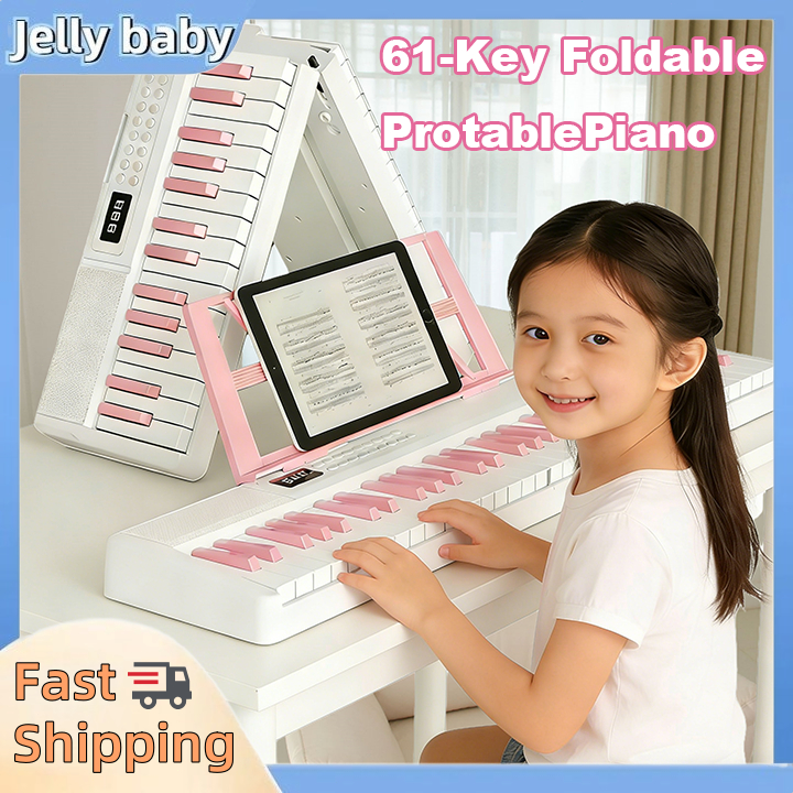 61-Key Foldable Electronic Keyboard For Kids And Beginners Smart ...
