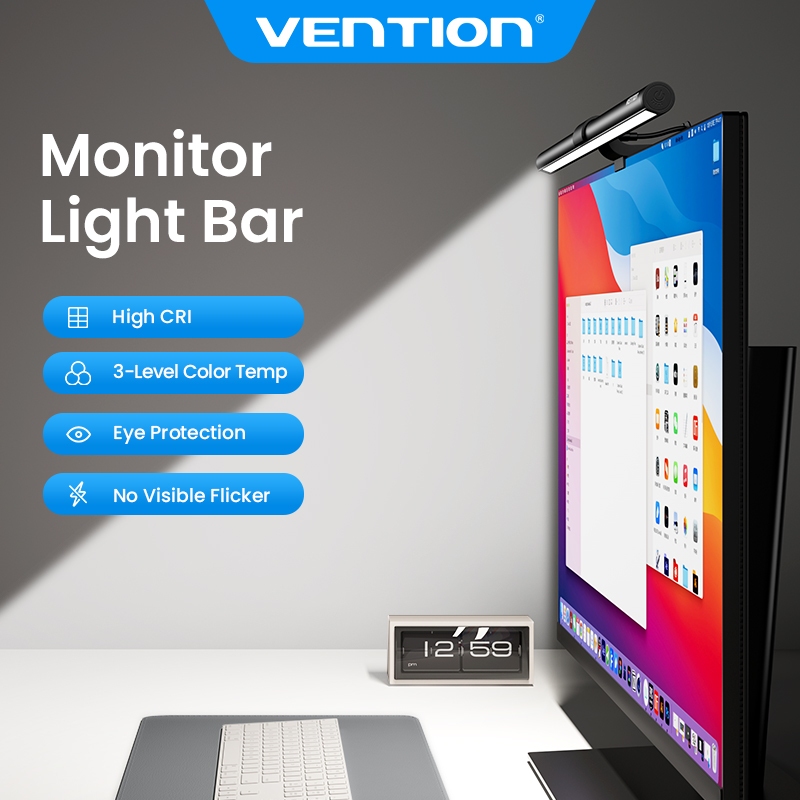Vention USB Clip Screen Monitor Light Bar Aluminum Alloy Black Model ...