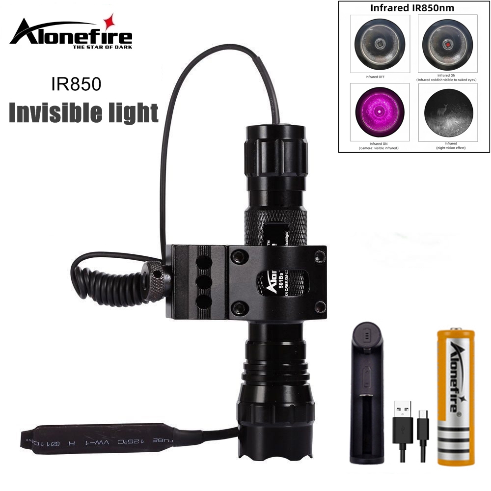 Alonefire 501B LED Flashlight 5W IR 850nm Camera Light Filling Function ...