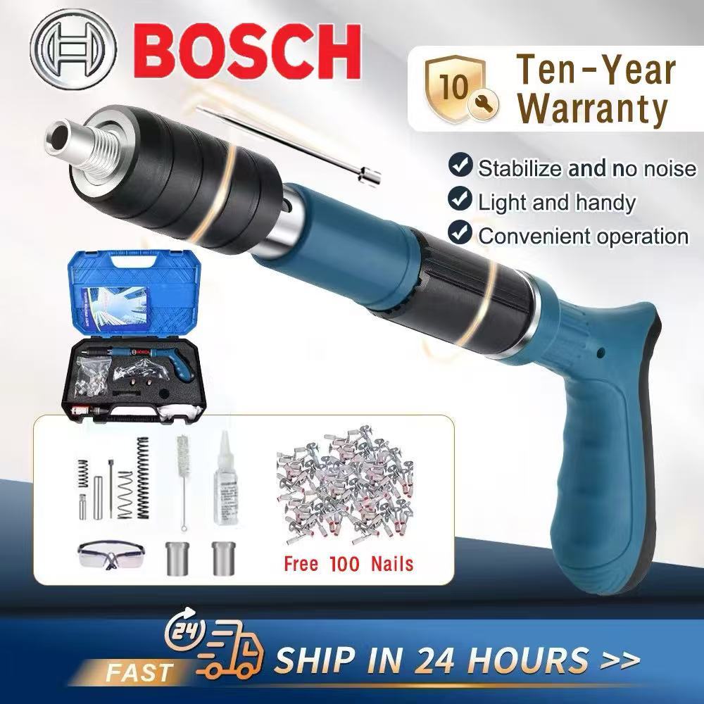 【10 Year Warranty】BOSCH Germany Strong Steel Nail Gun Punching Nail ...