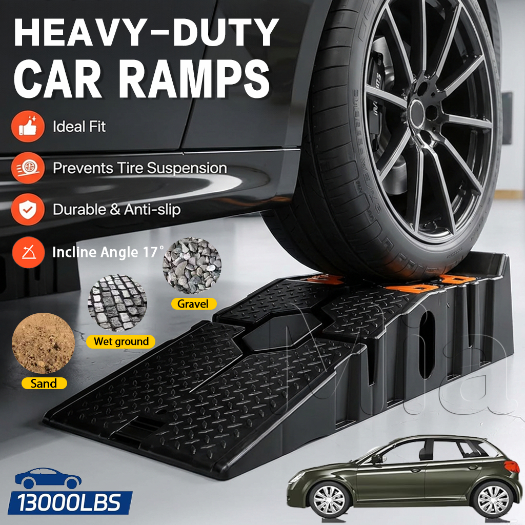 2 Pieces Heavy Duty Plastic Jack Stand High Lift and Jack Support ...