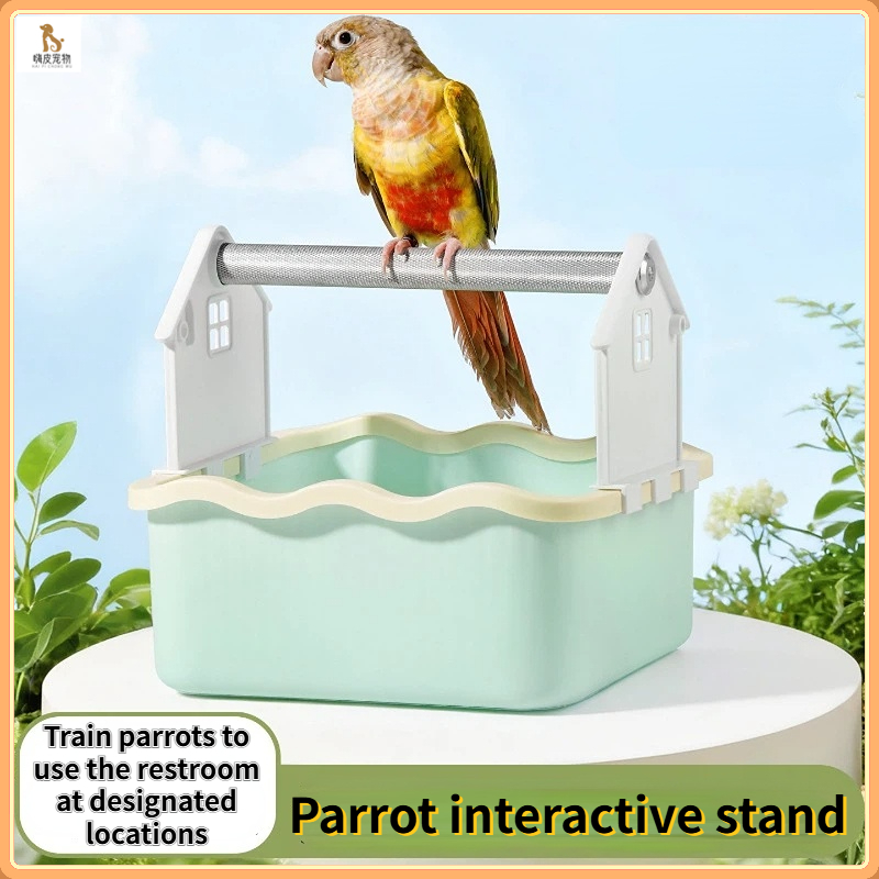 Parrot toilet/Parrot poop station rack/Parrot poop bucket toilet ...
