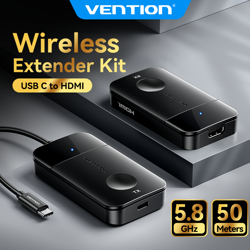 Vention Wireless HDMI Display Receiver (RX) & Type-C to HDMI Cable ...