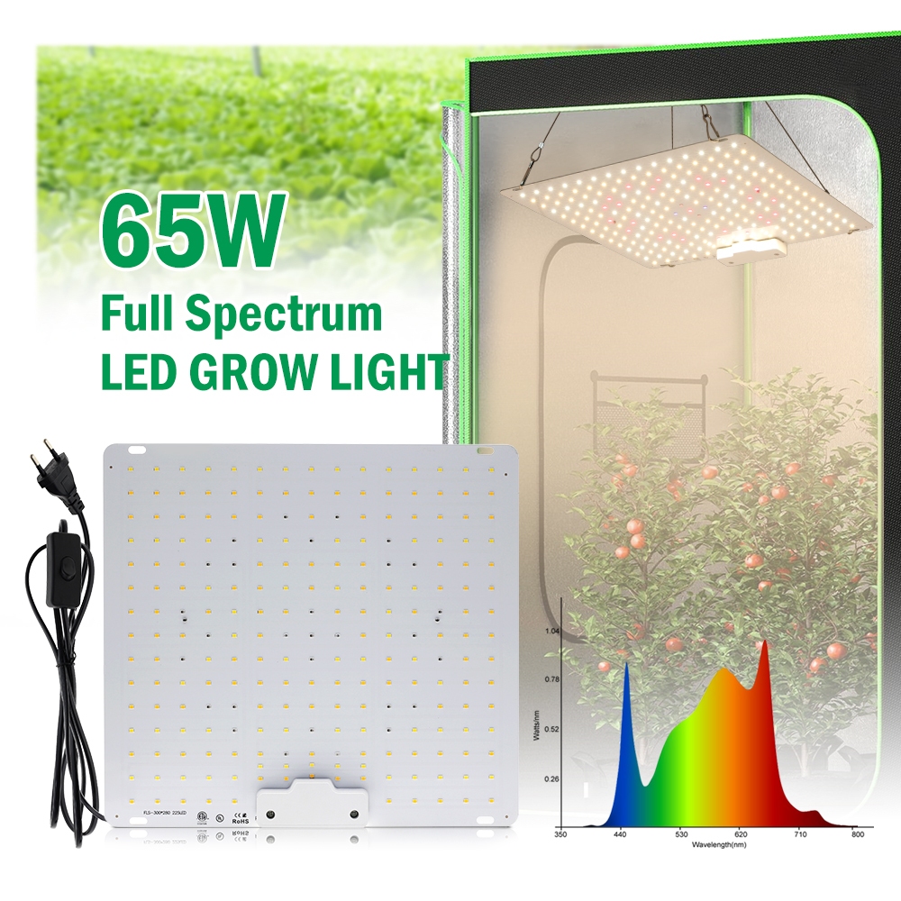 LED Grow Light Quantum UV IR Chip LM281B 65W IP65 Full Spectrum Phyto ...