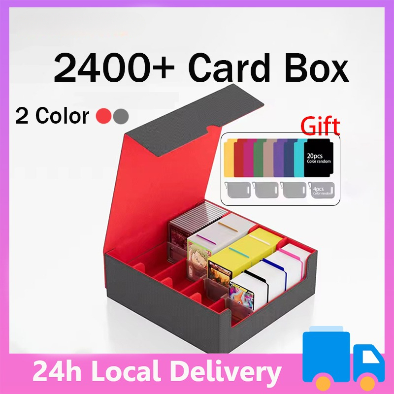 Card Storage Box PU Leather Card Storage Case with Dedicated Card ...