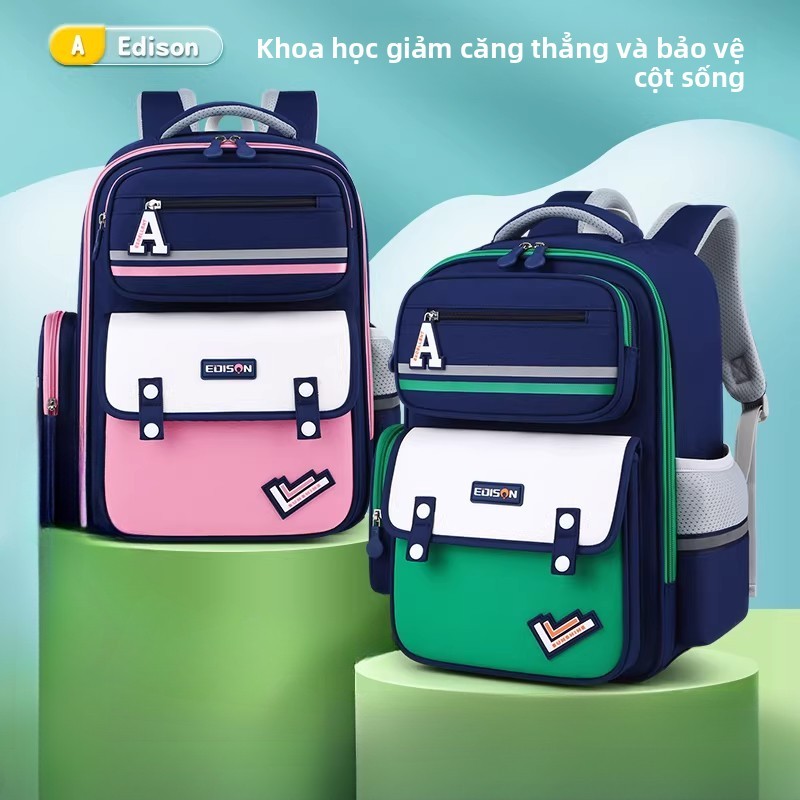 EDISON Beg Ransel Sekolah Kanak-Kanak Tahun 1-6 Pelindung Tulang ...