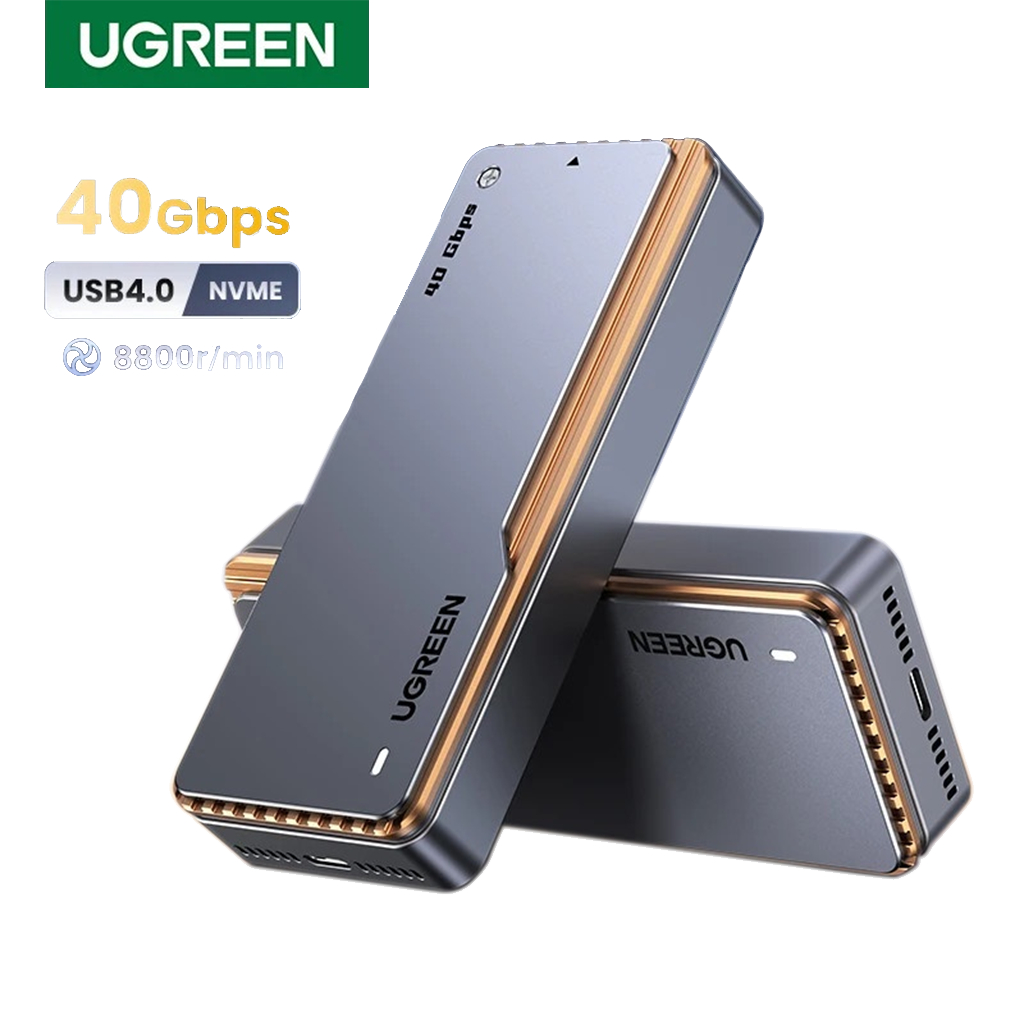 UGREEN M.2 NVMe SSD Case 40Gbps PCIE Built-in Cooling Vest Aluminum ...