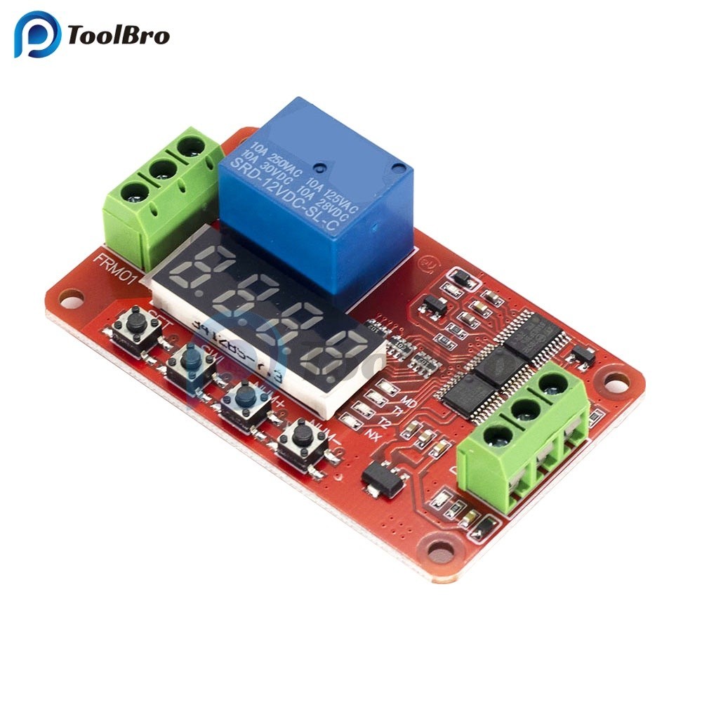 FRM01 LED Digital Time Delay Relay Module DC 12V Multifunction Timer ...